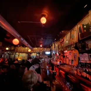 the interior of the bar