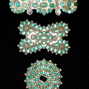 Zuni petitpoint and cluster pieces at Old Town Antiques