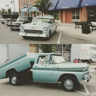 Car Show by the Antique  Shop