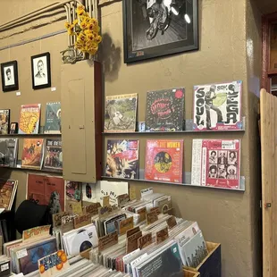 Behind the counter wall Vinyl Records