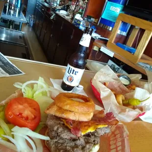 Double Bacon Cheeseburger absolutely Old School Bar Burger