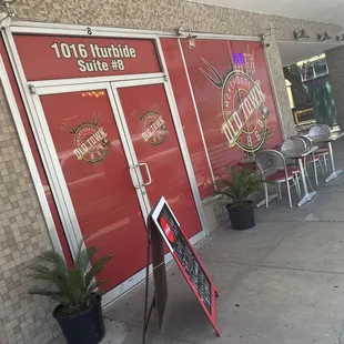Outside restaurant