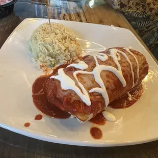Smothered Shrimp Burrito!