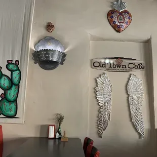 Old town cafe sign, and some other decors