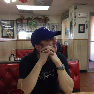 a man sitting at a table