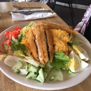 Fried chicken salad