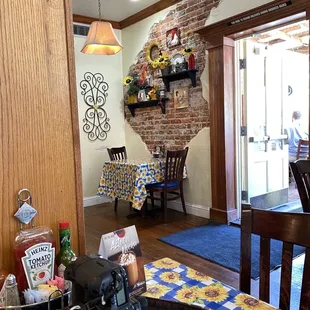 the dining room and kitchen