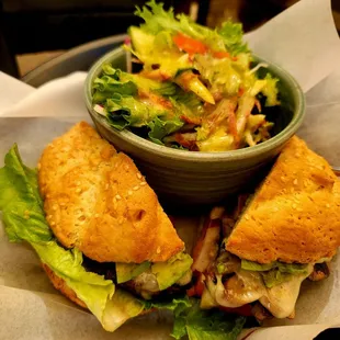 Mushroom avocado burger, grass fed beef. So good!