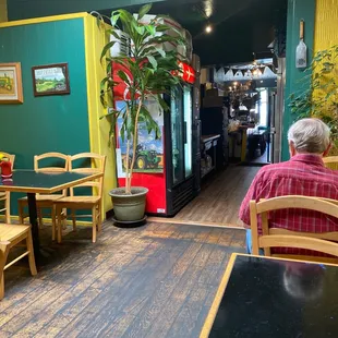 a man sitting at a table