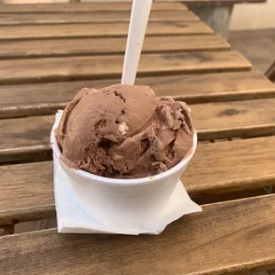 a cup of ice cream