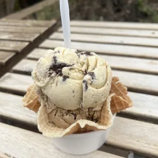 Espresso explosion in a waffle bowl