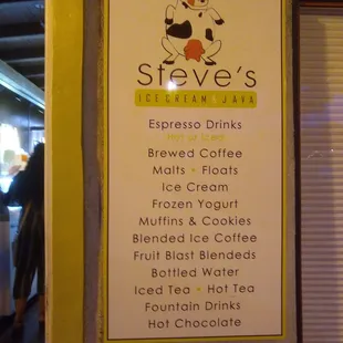 Outside of ice cream shop