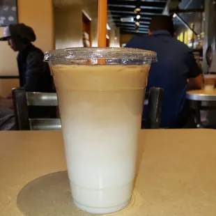 Iced coffee latte