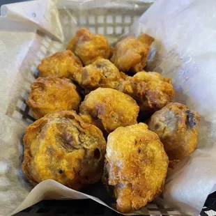 Super tasty and crispy fried mushrooms definitely made in house!