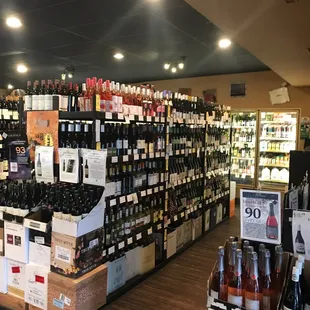 Part of the wine selection.