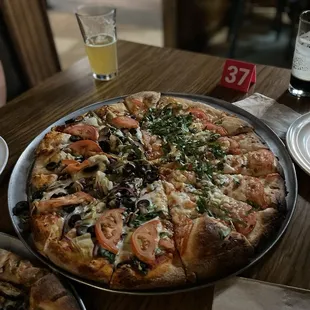 half the old school &amp; half turn on, tune in, vege out (16")