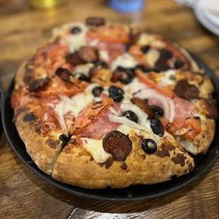 We made our own small pizza