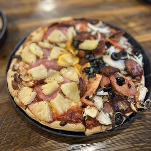 Half and half pizza ..