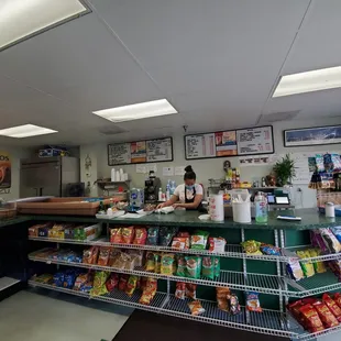 a woman at the counter