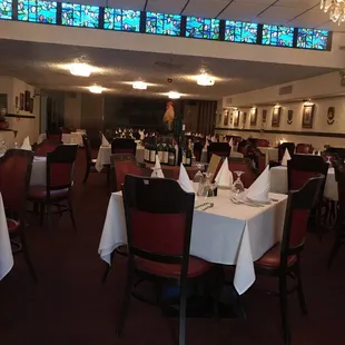 The dining room.