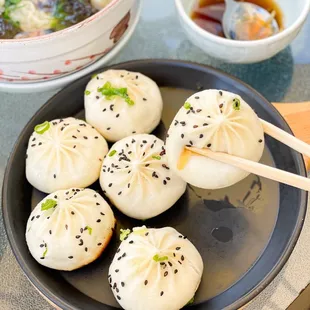 Pan fried buns  IG: @munchingwithmegan