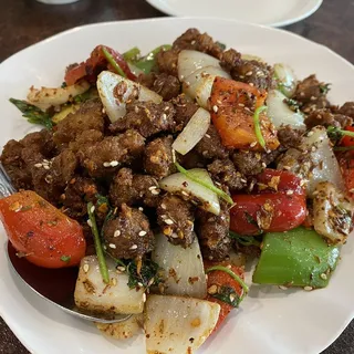 Fried Lamb With Cumin