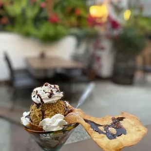 Deep Fried Ice Cream Sundae