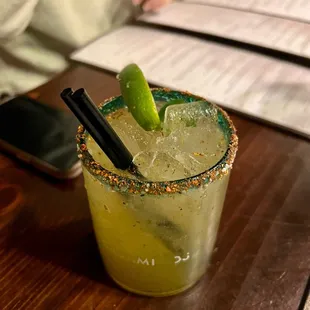 Spicy jalapeño margarita