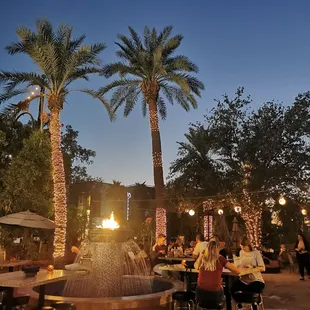 outdoor dining area