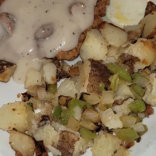 Chicken Fried Steak And Eggs