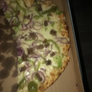 Philly Steak and Cheese Pizza