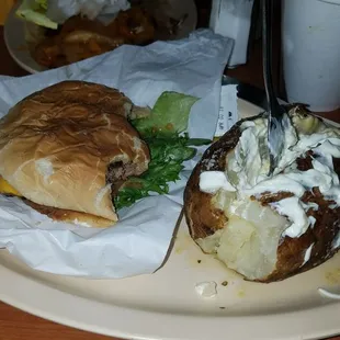 Too much better on baked potatoe. Should have put in small container and customer could decide how much they wanted.