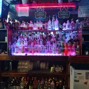 a bar with a lot of liquor