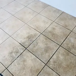 When tile is more than 7 years old, it usually needs a professional steam cleaning restoration, like this one did! Call us now 520-417-1881
