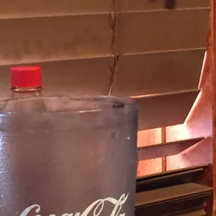 a glass of coca cola