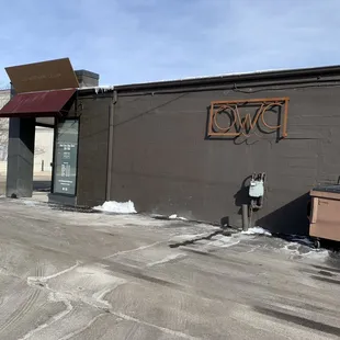 Entrance to store through back of the building