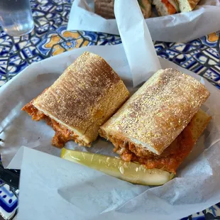 Meatball Sandwich with Marinara and Mozzarella. I was impressed!