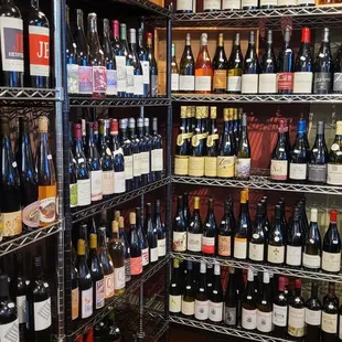 Amazing wine selection.