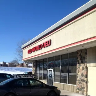 the outside of a deli