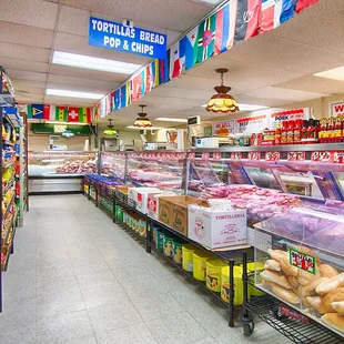 a variety of meats and pastries