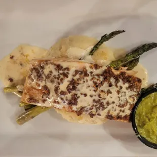 Pecan encrusted salmon  YUM