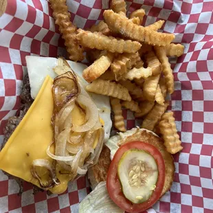 Big daddy burger and fries