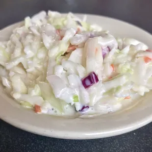 Sweet creamy coleslaw.
