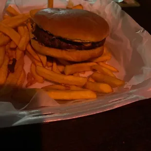 The burger and fries Thursday special.