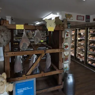 the inside of a bakery