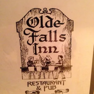 a picture of a sign for olde falls inn