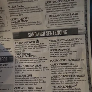 the menu