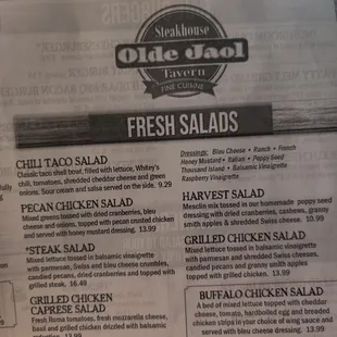 the menu