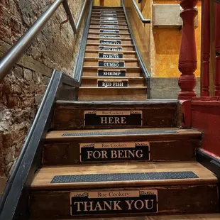 Stairs leading up to the landing.