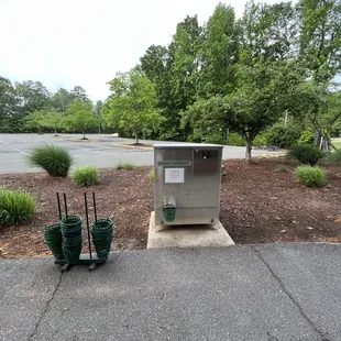 one credit card operated ball dispenser as you leave the parking lot and enter the driving range